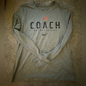 Nike Orangetheory Coach Gray Long Sleeve Shirt